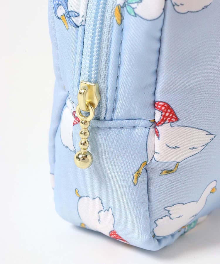 おさんぽダックサテンボックスポーチ