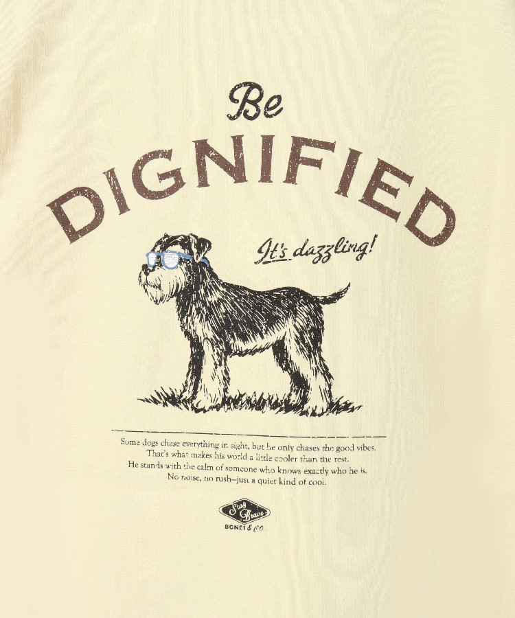 dogイラストプリントTシャツ