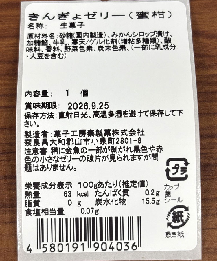 きんぎょゼリー