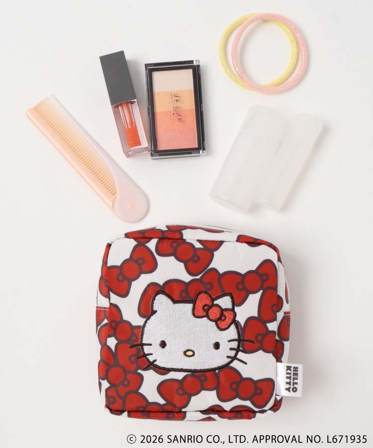 【WEB限定】HELLO KITTY RIBBON スクエアポーチ