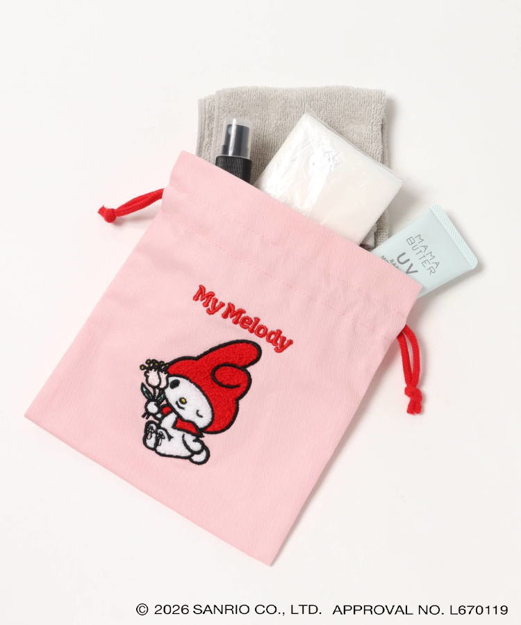 【WEB予約 8/8～順次発送】【WEB限定】レトロサンリオキャラクターズ サガラ刺繍巾着