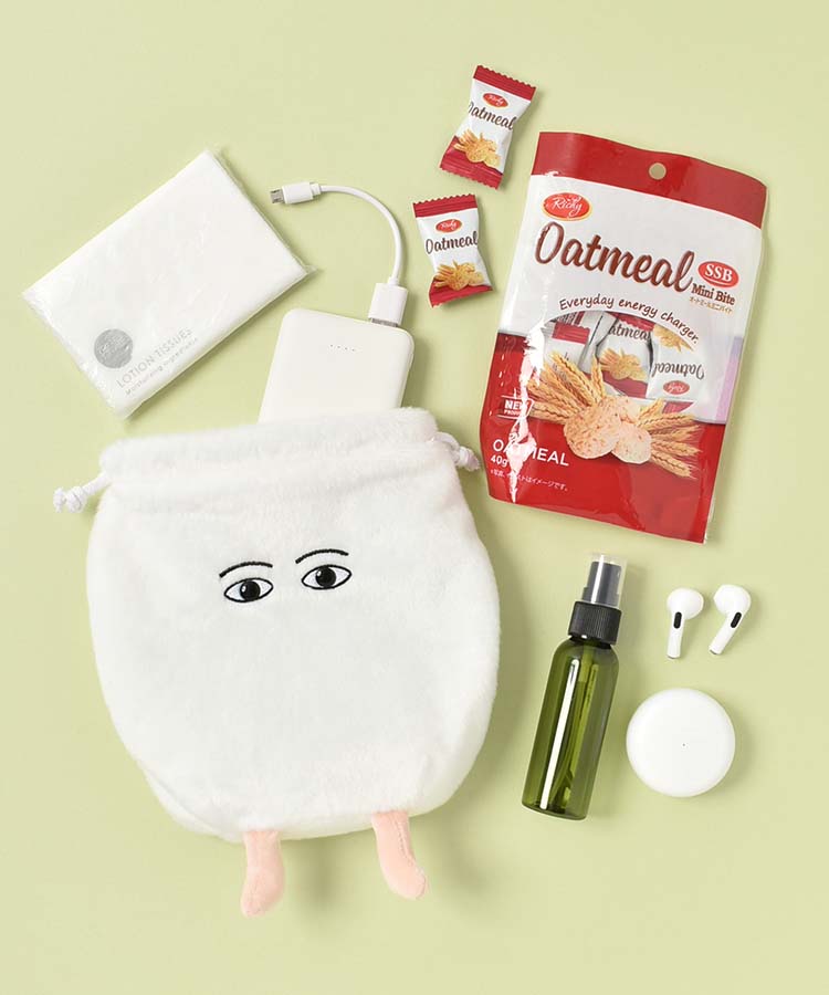 ぽちゃ古代メジェドぬいぐるみ巾着