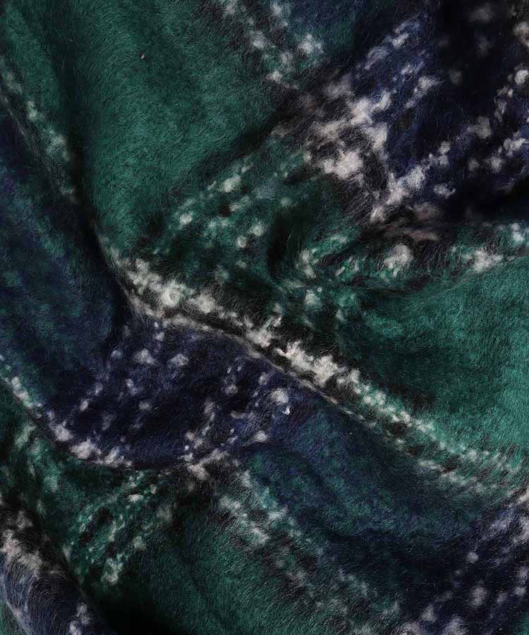 アクリルモヘアチェックストール