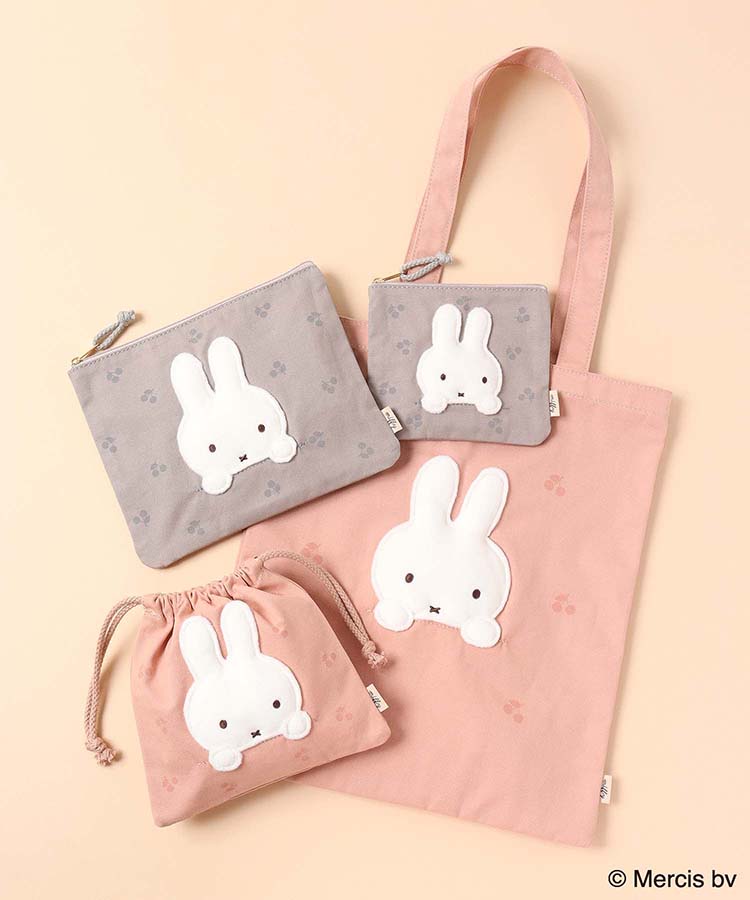 MIFFY CHERRY APPLIQUEミニフラットポーチ