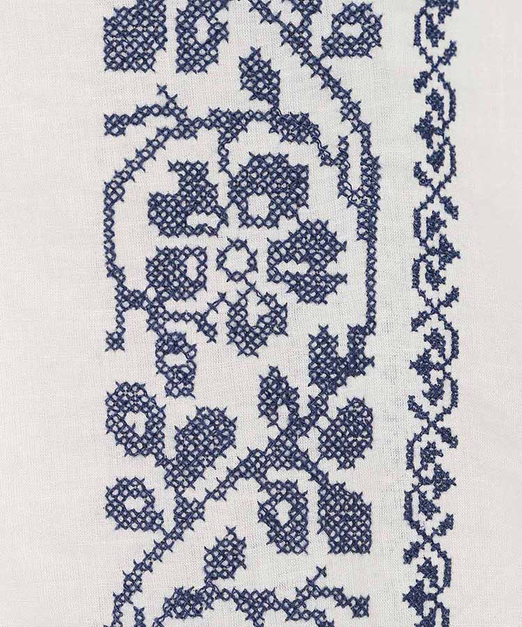 キャンブリック刺繍チュニックプルオーバー