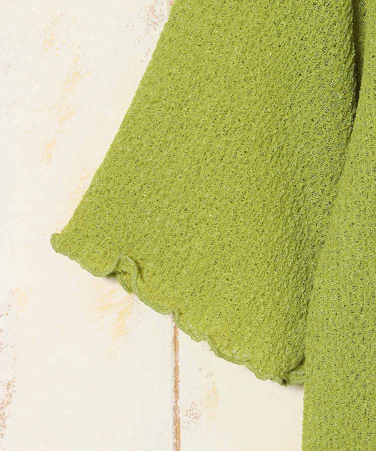 ≪SALE≫バブルシャーリングクルーネックTシャツ