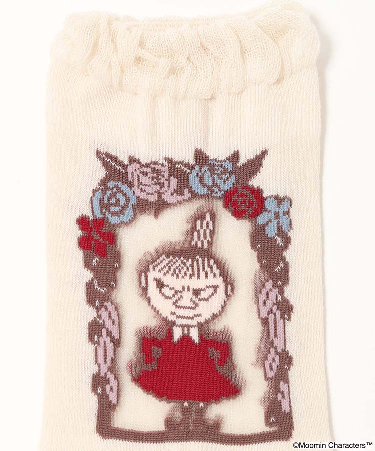 花フレームリトルミイシースルーソックス