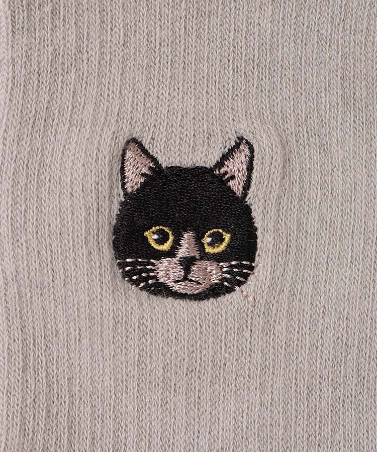 キャット刺繍ソックス