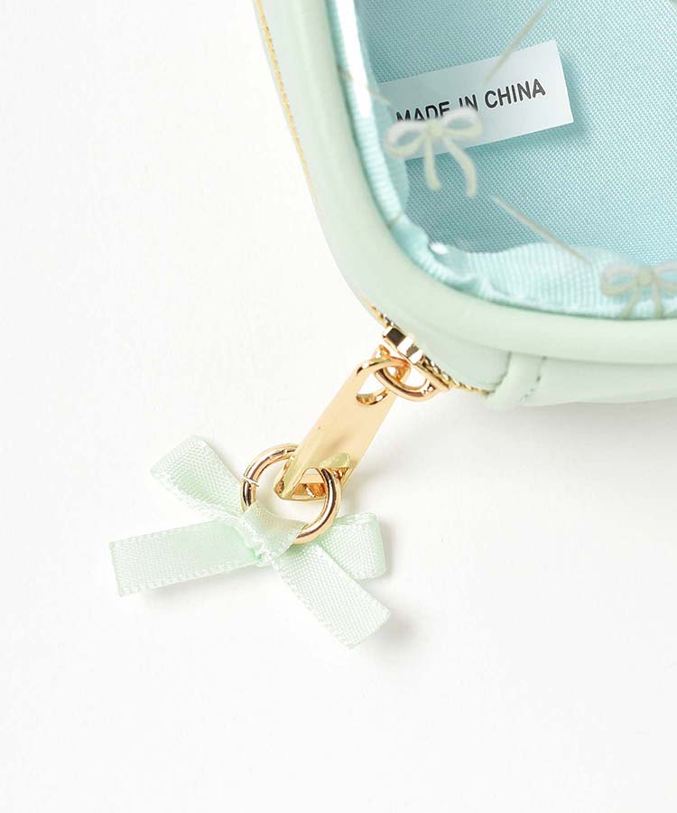 ≪SALE≫リボンカラビナクリアミニポーチ