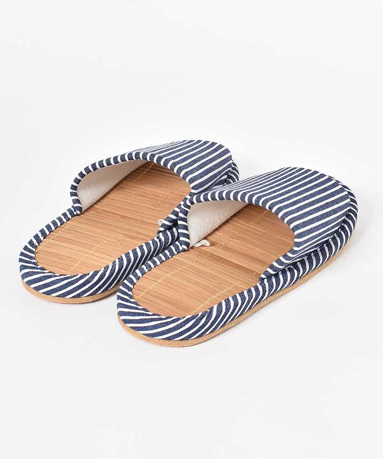 ≪SALE≫マルチストライプ竹スリッパM