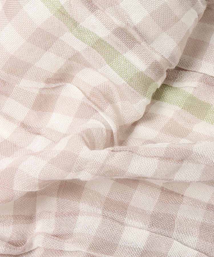 コットンモダールチェック柄ストール