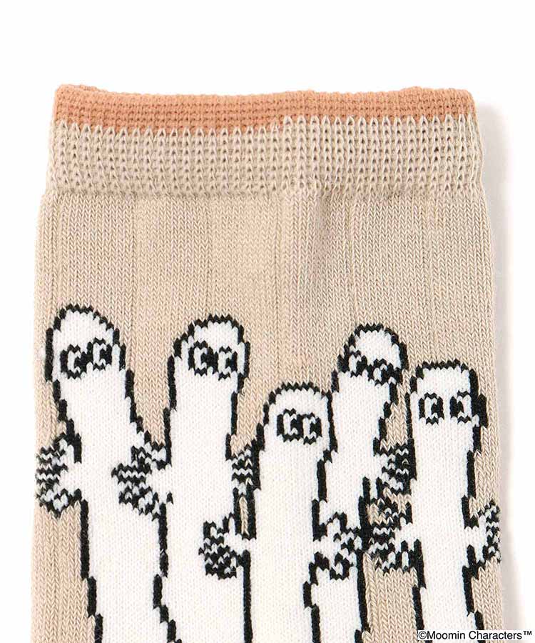 ニョロニョロバック柄ロークルーソックス