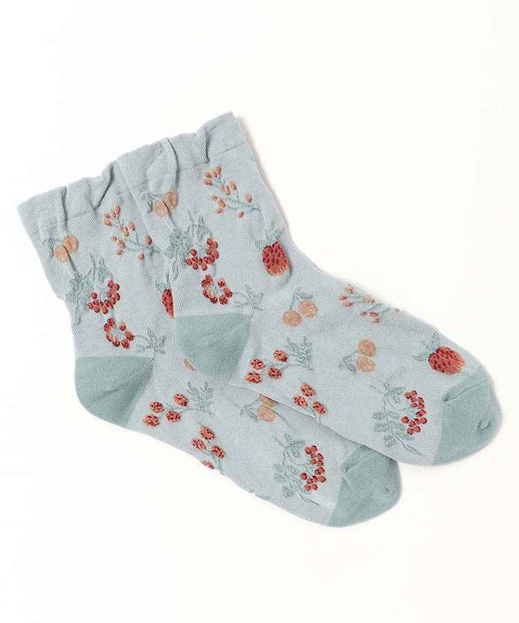 逆スパフルーツロークルーソックス