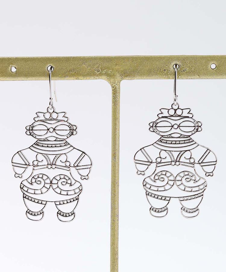 土偶メタルラインピアス アクセサリー ピアス ファッション小物