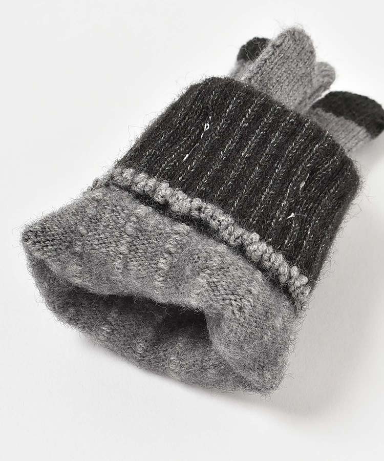 ≪SALE≫スマホタッチ配色ニットグローブ