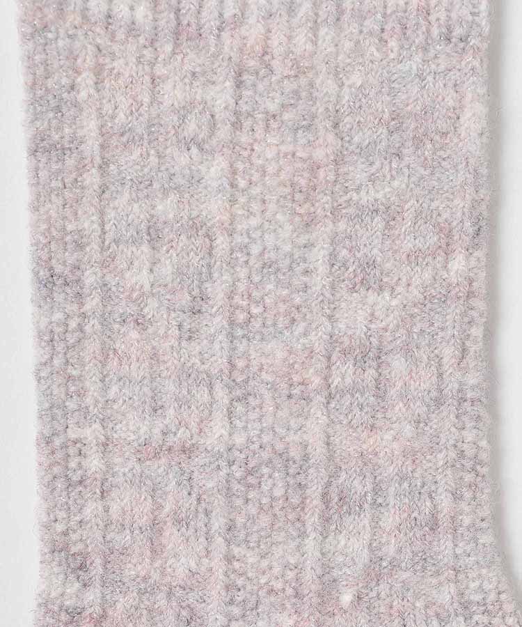 ソフトタッチ縄柄クルーソックス