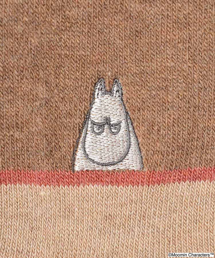 怒りムーミン刺繍切替ルームソックス