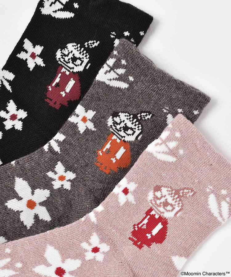 リトルミイと花柄ロークルーソックス