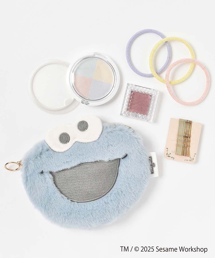 SESAME STREET FACE FURダイカットポーチ