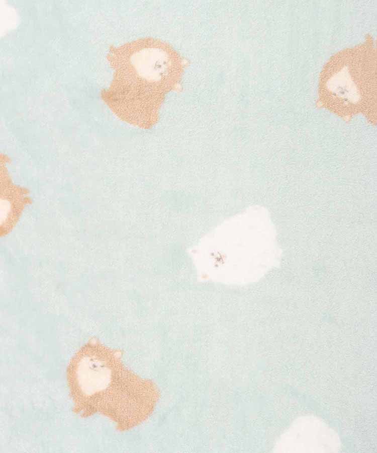 いぬボア付きブランケット