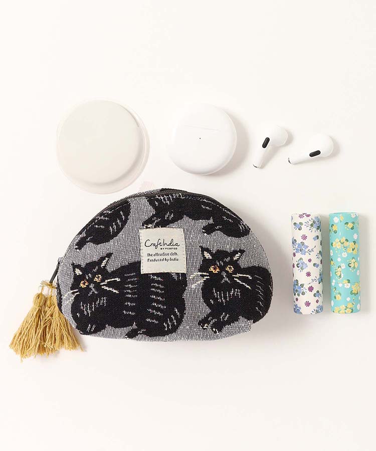 クラフトインディアネコミニポーチ