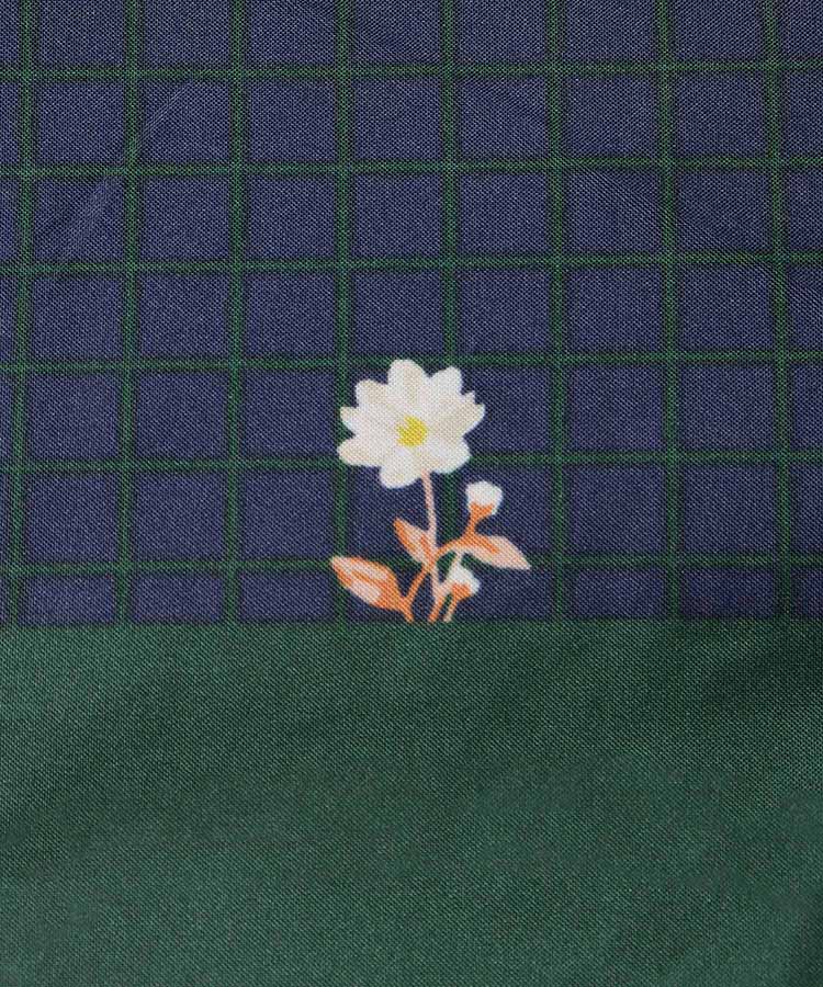 プレイドフラワー折りたたみ雨傘