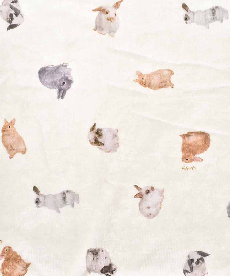 モチーフプリント3wayひざ掛け