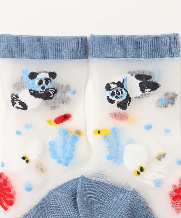 ≪SALE≫CYILABO総柄シースルーソックス