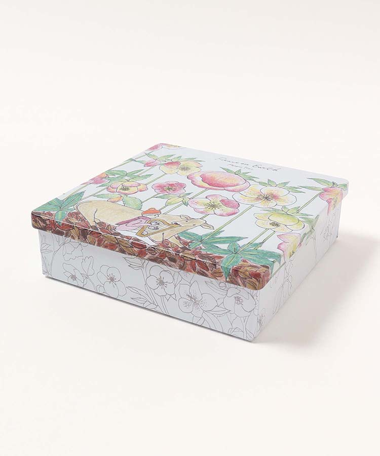 ピープルツリー オーガニックイラスト缶ウシさんと子ども