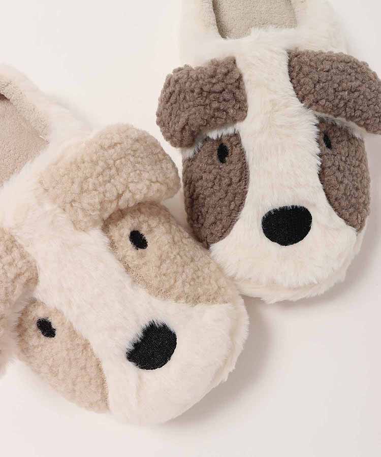 ブチ柄イヌボアスリッパ