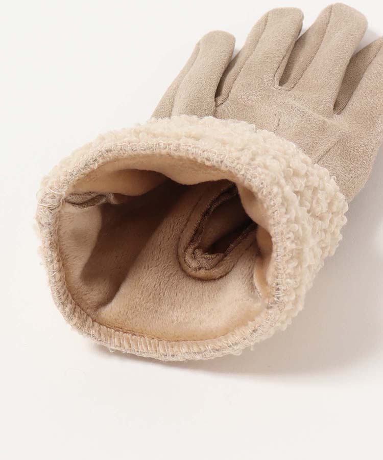 フェイクスエードボアグローブ