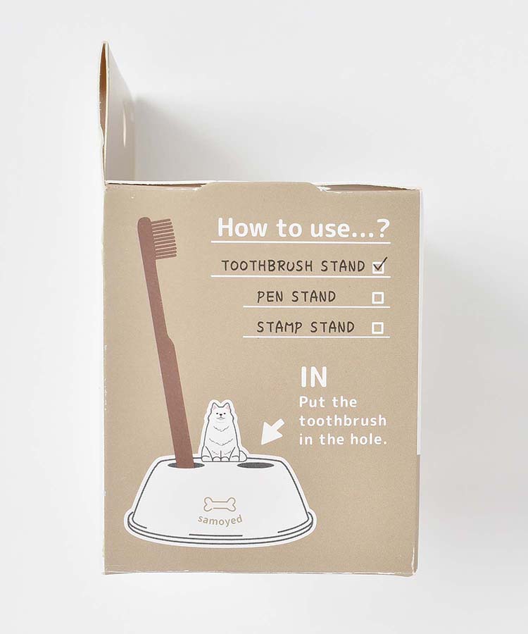 サモエド歯ブラシスタンドW