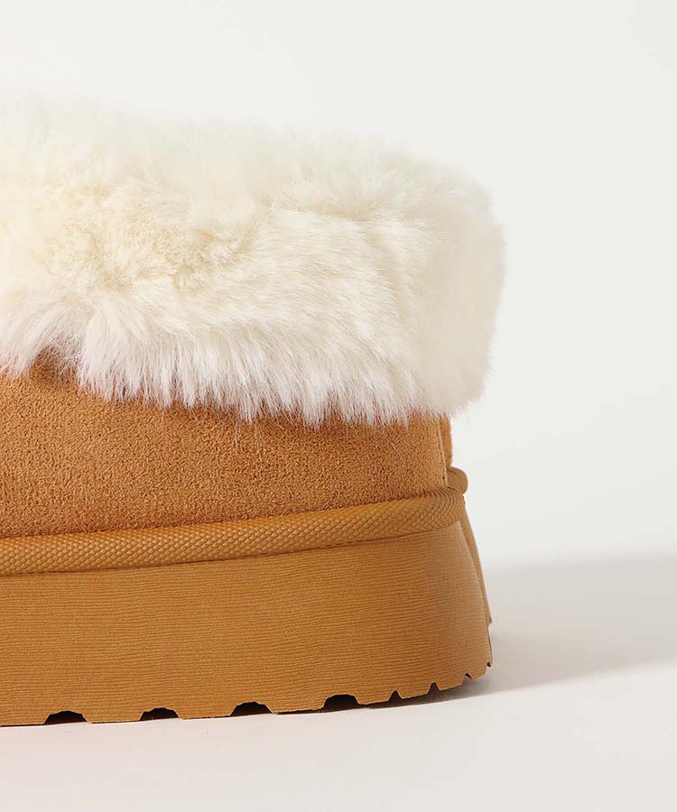 撥水厚底ムートンブーツ