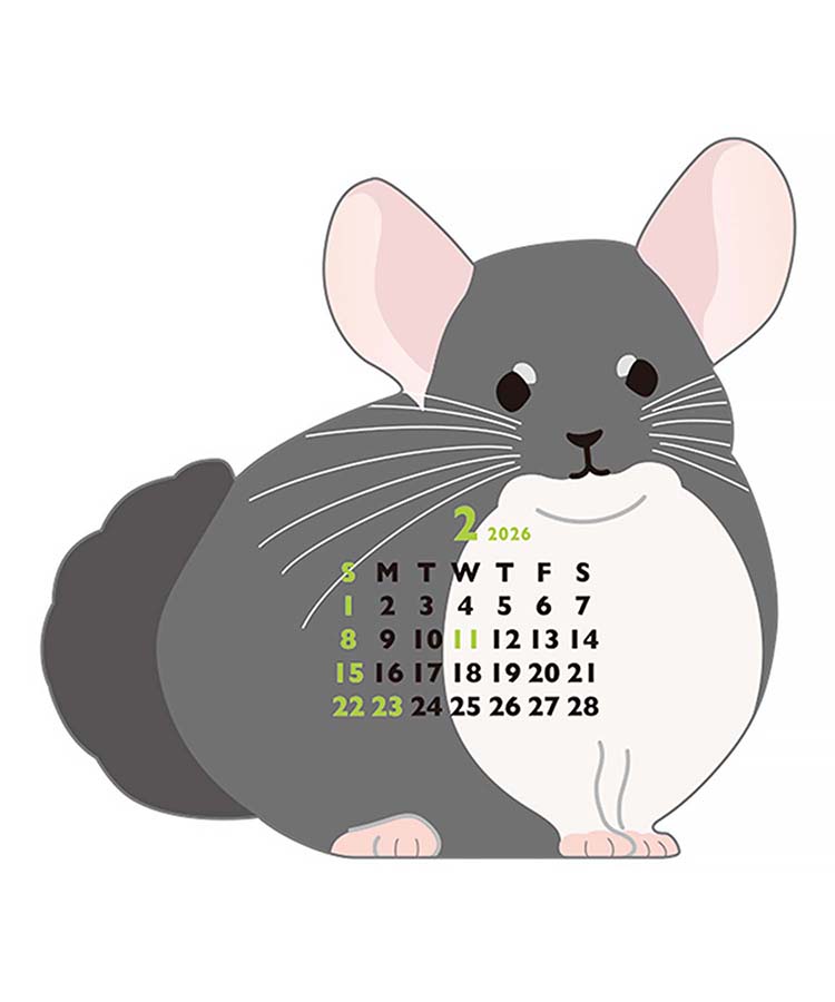 アニマルダイカットカレンダーミニ26