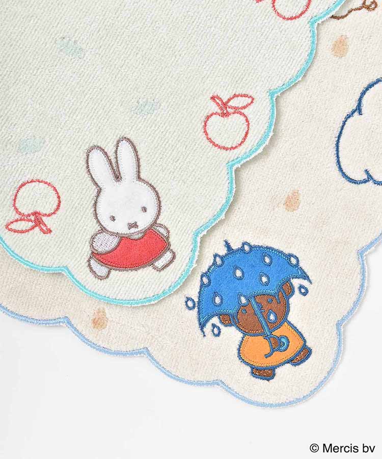 ミッフィー刺繍スカラップミニタオル