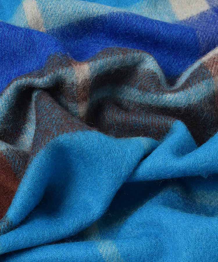 オリジナルネームウールチェックストール