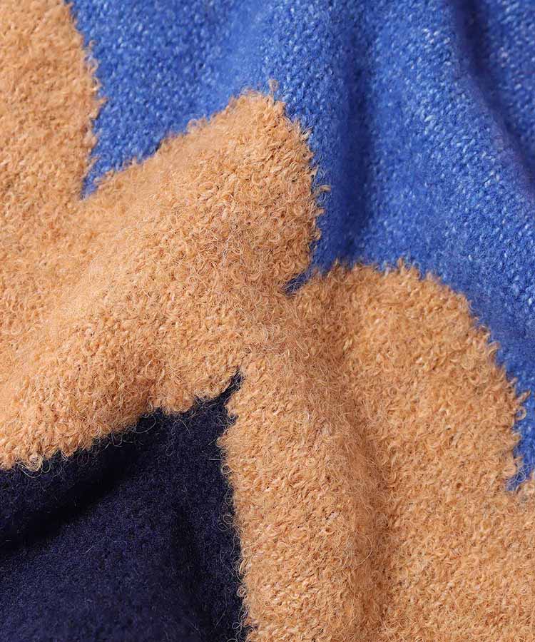 ハートジャガードニットマフラー