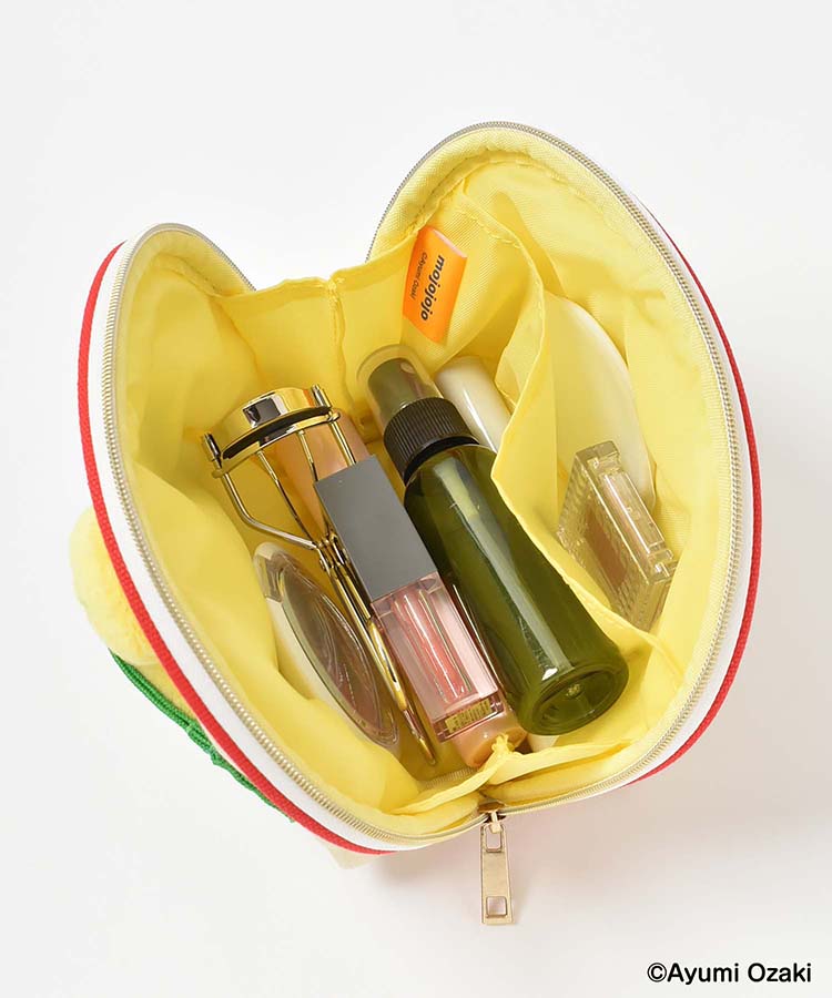 【WEB限定】mojojojoぬいぐるみバッジ付きポーチ