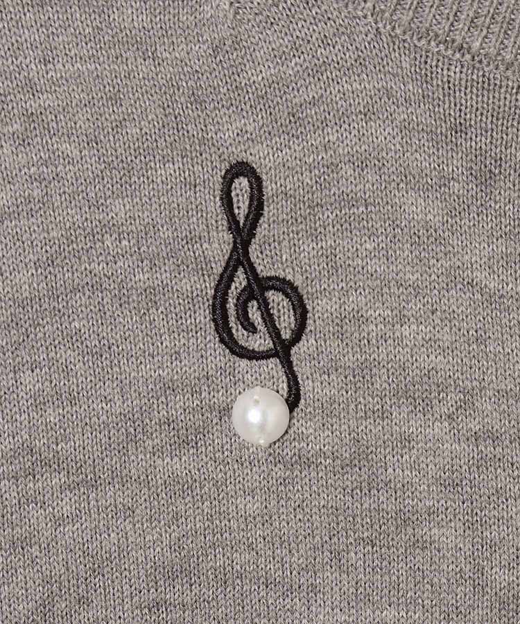 音符パールカーディガン