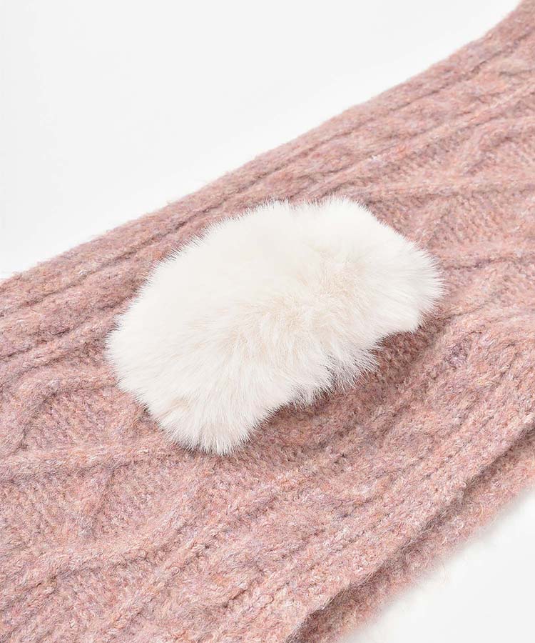 ニットファー差し込みマフラー