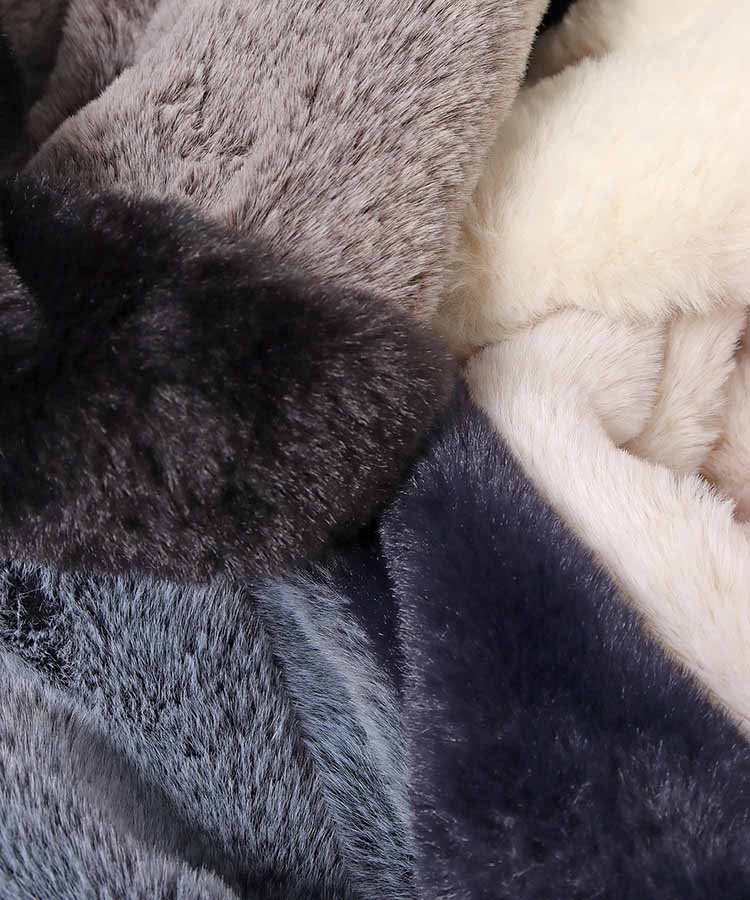 KANGOLスノートップファー配色スヌード