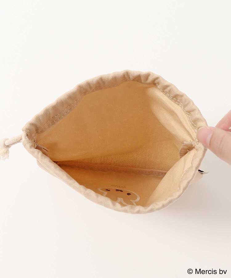 BRUNA FLUFFY APPLIQUE巾着