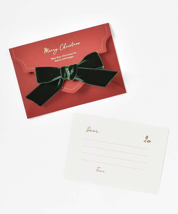 クリスマスリボン封筒ミニ