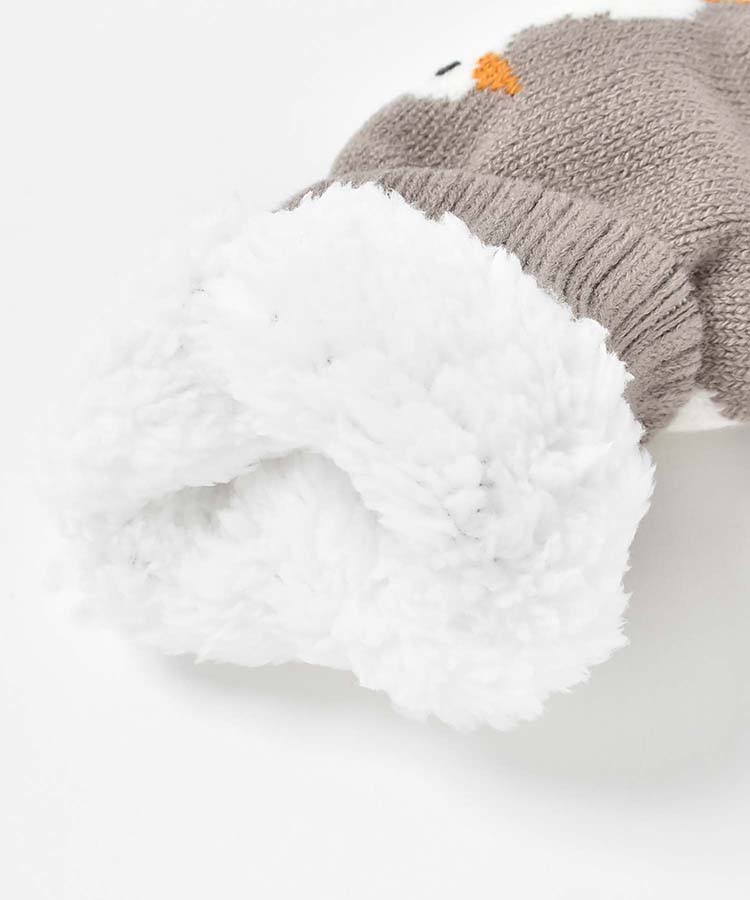 アヒル総柄裏ボアソックス