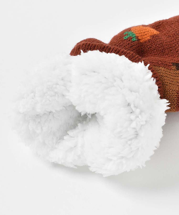 ウマ総柄裏ボアソックス