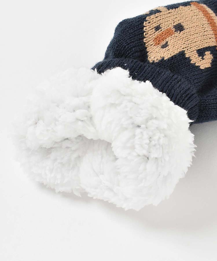 ハニワ総柄裏ボアソックス