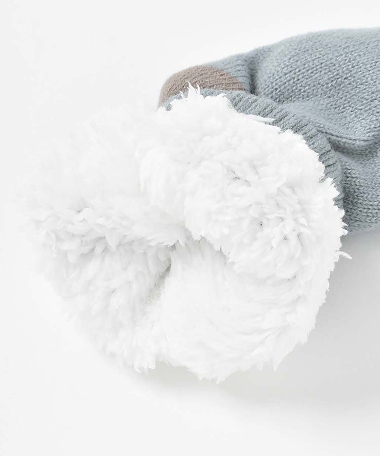 シマエナガワンポイント裏ボアソックス