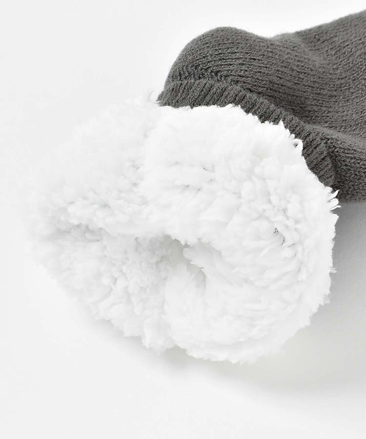 ハシビロコウワンポイント裏ボアソックス