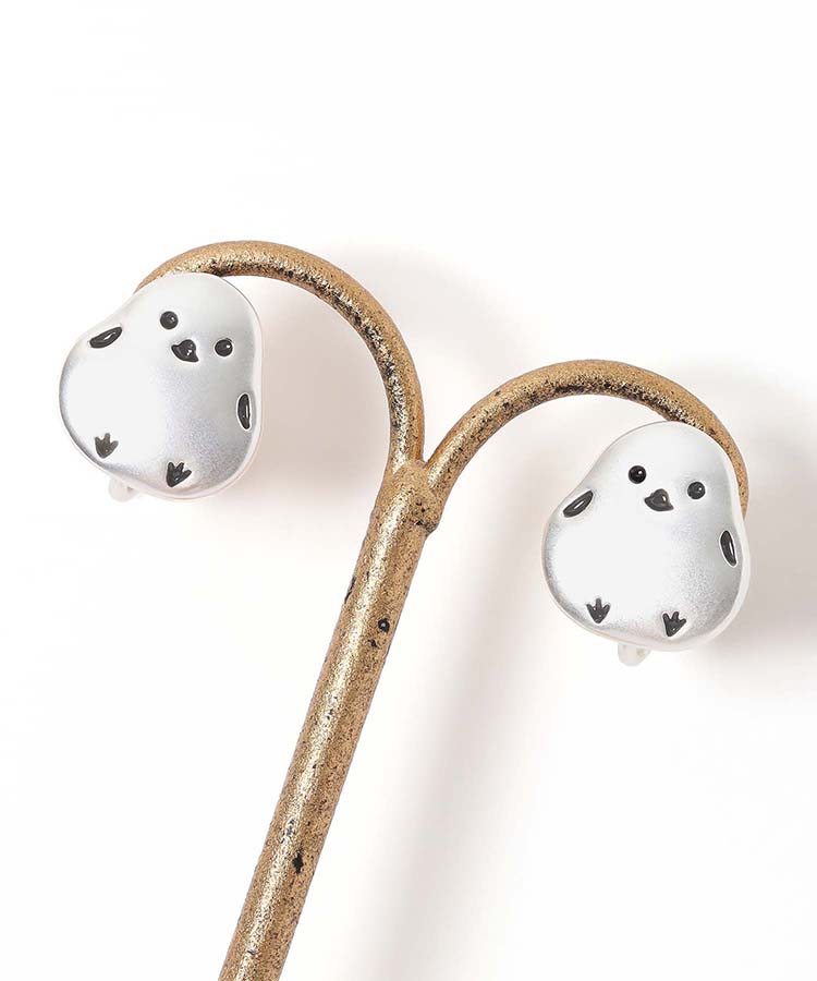 シマエナガメタルイヤリング