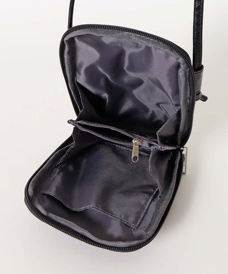 クラック風合皮スマホショルダー